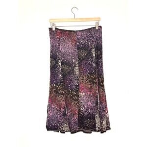 Vintage 90s Y2K Linea Domani Velvet Burnout Midi Maxi Skirt Womans M Boho whimsy
